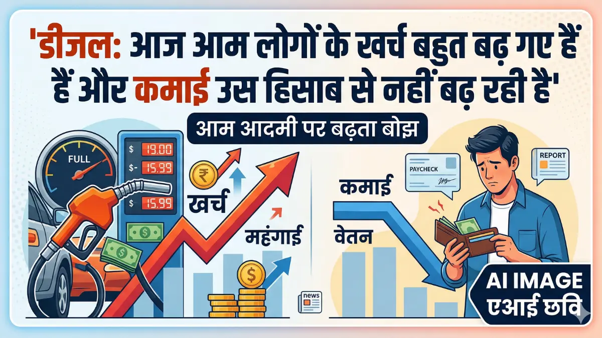 डीजल : आज आम लोगों के खर्च बहुत बढ़ गए हैं और कमाई उस हिसाब से नहीं बढ़ रही है